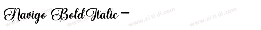 Navigo BoldItalic字体转换